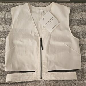 Helmut Lang zip vest with mesh back and waist strap